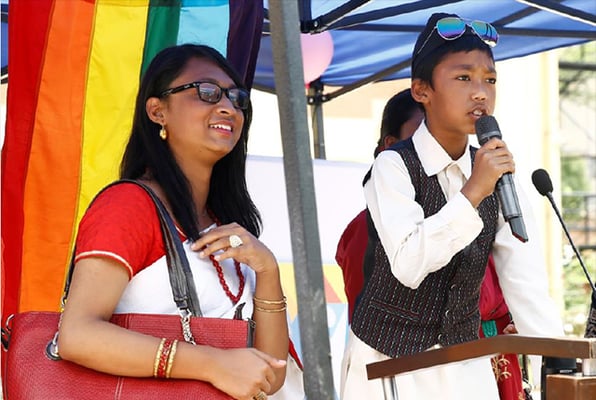 "My brother is now my sister, and I love her very much," said Kasik Kapali during the rainbow flag-raising ceremony at the UN House, Kathmandu to celebrate the International Day against Homophobia, Transphobia and Biphobia and the International Family Equality Day on Wednesday.