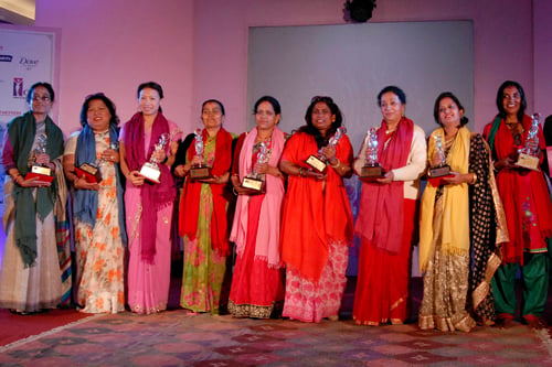 Nine women personalities win Womanhood Navadevi Awards-2015 in nine different categories for their works at an event in Kathmandu on Sunday.
