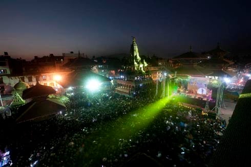 IN THE END: Nepathya performs its final concert of the 'Shanti ko lagi Sikchya' tour at Patan Darbar Square on Sunday evening.