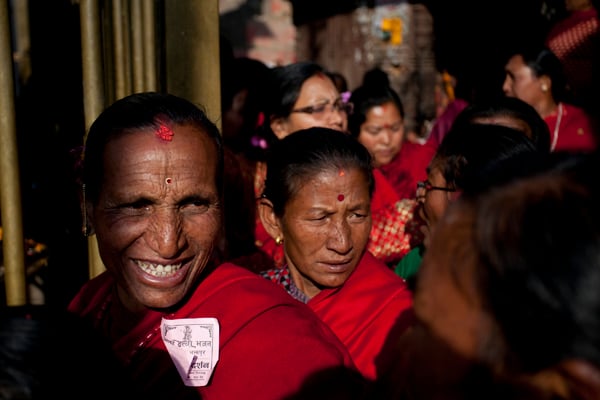 Devotees throng Ganesthan (Ganesh temple) in Basantapur Darbar Square on the occasion of Mangal Chaturthi on Tuesday. They visit Ganesh temples in Kathmandu, Bhaktapur and Lalitpur on this day every year to seek blessings from the god.