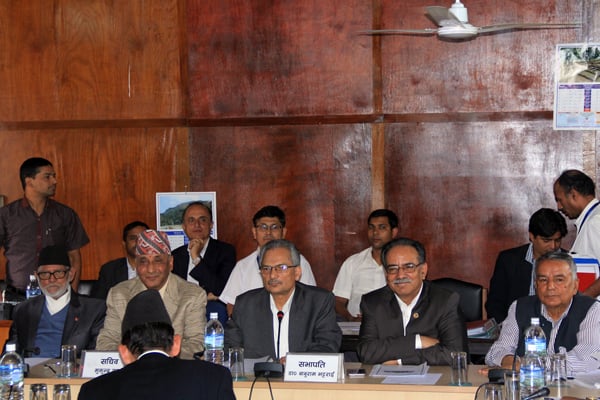 The Constituent Assembly (CA)'s Constitutional, Political Dialogue and Consensus Committee (CPDCCC) has finally held its meeting to revise the draft constitution in accordance with a new deal signed by the four major parties late Saturday night.