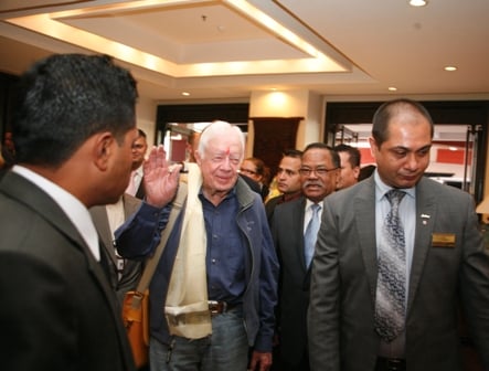 I'M BACK: Former US President Jimmy Carter arrived in Nepal on Saturday morning to observe the upcoming CA elections.