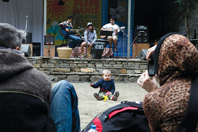 HIGH TUNES: The Boyz Next Door entertain revellers at the 8th Sun Dance Music Festival at the Last Resort in Sindhupalchok on Saturday.