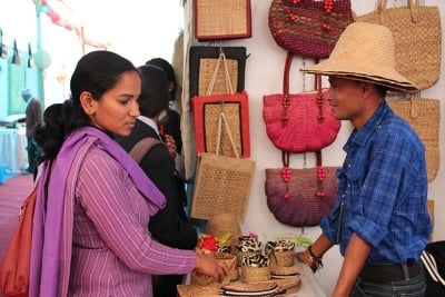 BEST BUY: People check out handicraft products at the on-going Nepal International Trade Fair at Bhrikuti Mandap on Monday.