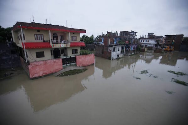 A settlement in Pulchok, Janakpur is inundated following heavy rainfall on Sunday. Floods and landslides due to continuous rainfall across the country has claimed 49 lives so far. Over 1000 houses in Janakpur has been inundated.