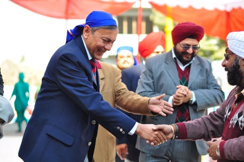 BIRTHDAY CELEBRATION: Indian Ambassador Ranjit Rae attends the 348th birthday anniversary of Guru Gobind Singh, the Sikh faith's 10th Guru in Kupondole's Gurudwara Guru Nanak Satsang.
