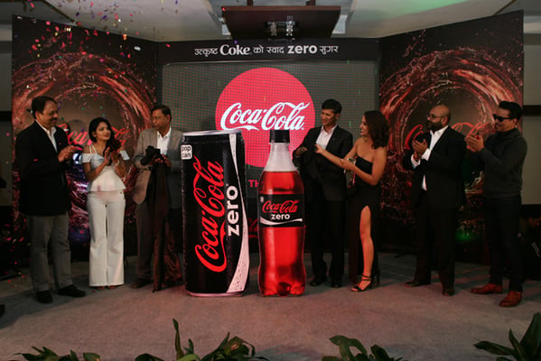 Coca-Cola Company launches Coca-Cola Zero during an event in Kathmandu on Tuesday.