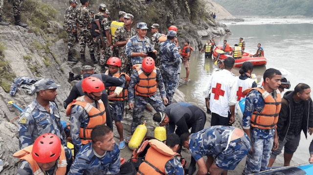 At least 30 people are known to have died when a bus plunged into the Trisuli River 40km west of Kathmandu on Saturday morning. Among the dead were seven members of the same family from Saptari.