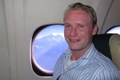 THE TOP: Charles Douglas-Hamilton enjoys a flight to Mt Everest (pictured) like his grandfather Douglas Douglas-Hamilton, first pilot to fly over the highest peak, did 80 years ago.