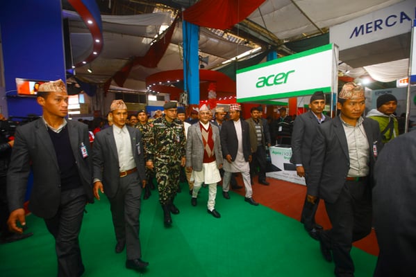 Prime Minister K P Sharma Oli attends the opening of "Subisu CAN -Infotech 2016" at the Bhrikutimandap on Friday. Organized by Computer Association of Nepal (CAN);the Event will run until 3rd February.