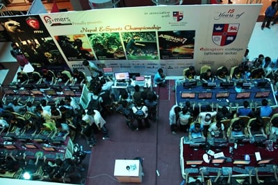 A LA CARTE: Gamers at the Nepal E Sports Championship in Tripureswor on Friday.