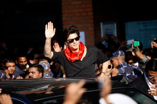 Bollywood actor Shah Rukh Khan came to Kathmandu to inaugurate a social campaign of Nerolac Paints on Monday.