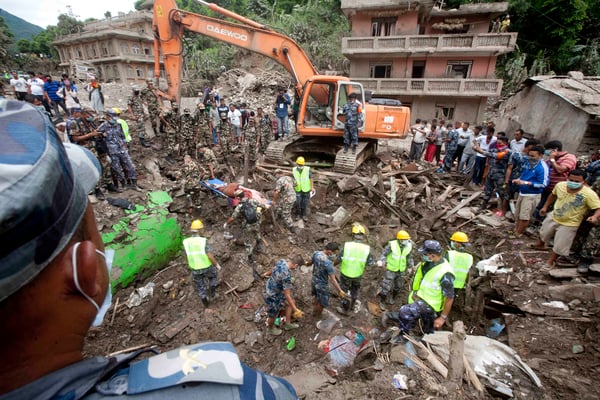 Rescue workers continue to search for survivors on the third day since the Bhote Koshi landslide on Monday.