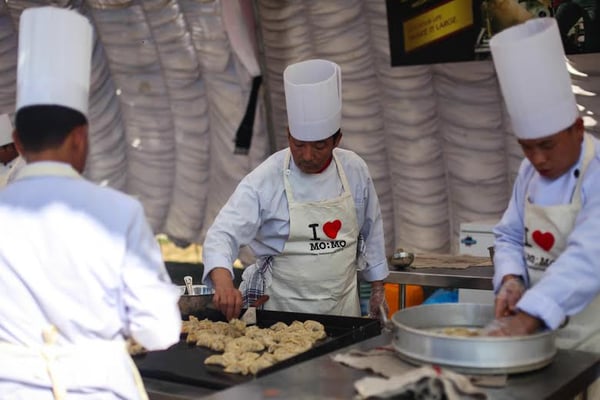 MOMO MANIA: A chef prepares Momos at the annual Momo Mania held at Bhrikuti Mandap Park on Saturday.