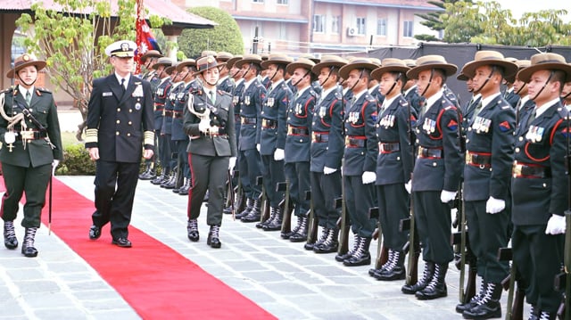 The Commander of the U.S. Pacific Command Admiral Harry Harris concluded his visit to Nepal on Wednesday by inspecting a guard of honour at the Nepal Army headquarters in Kathmandu.
