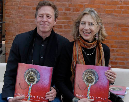 Thomas L Kelly and Claire Burkert at the launch of their book, Himalayan Style, at the Taragaon Museum on Saturday.