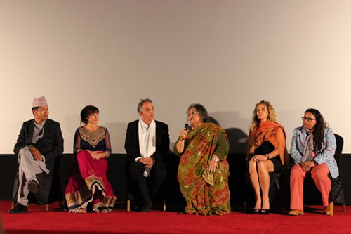Tshering Lama (Childreach Nepal), producer Jane Charles, director Jeffrey D. Brown, moderator Chandni Joshi, photographer Lisa Kristine and Sunita Dunwar (Shakti Samuha) at the private screening of Sold.