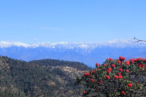 Mountains in Dailekh as seen from Ratanangla, Surkhet on Tuesday.