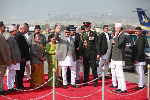 Prime Minister KP Oli leaves for a six-day India visit leading a 46-member team on Friday.