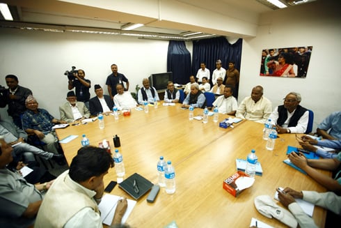 LET'S TALK: The High Level Political Committee met the CPN-M on Monday to discuss the latter's pre-election demands but couldn't work out an agreement.