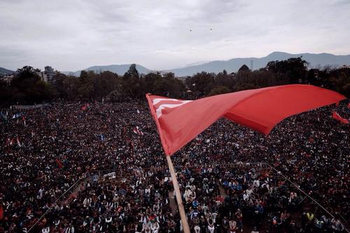 Huge turnout at the mass rally called by the 30 party alliance at Tundikhel on Saturday.