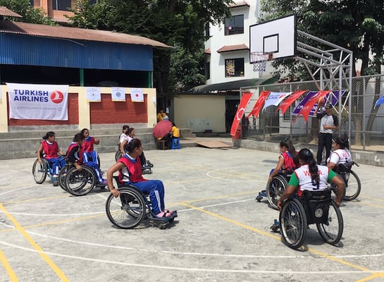 Fifth day of the league of Turkish Airlines ENGAGE Empowering league of wheelchair basketball at Rato Bangala School.