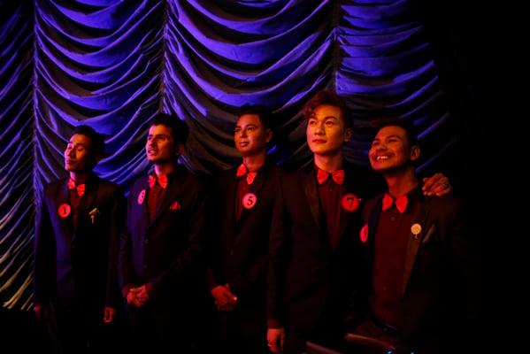 Participants gear up for the Mr Gay and Handsome Nepal 2017 competition at Nepal Nachghar, Kathmandu on Tuesday.