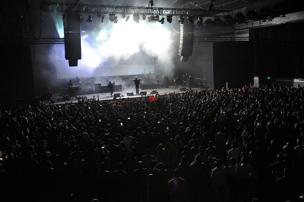 Nepali folk rock band Nepathya performing at the Big Top Auditorium in Sydney, Australia on Saturday.