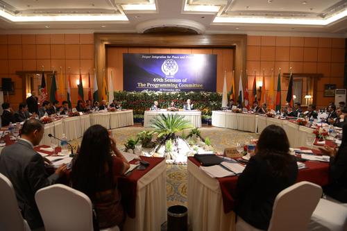 The South Asian Association for Regional Cooperation (SAARC) Programming Committee meet ahead of next week's 18th SAARC Summit on Saturday at Hotel Soaltee.