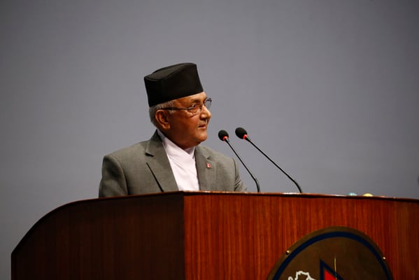 Prime Minister KP Oli informs Parliament about his resignation on Sunday, ahead of a no-confidence vote which he looked likely to lose.