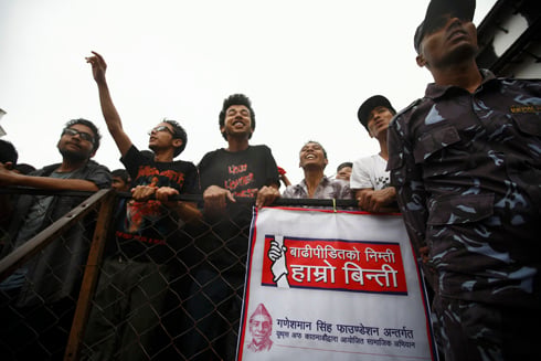 ROCK ON: People enoying a music concert in Basantapur Durbar Square on Saturday organised by Ganesh Man Singh Foundation to support recent floods victims.