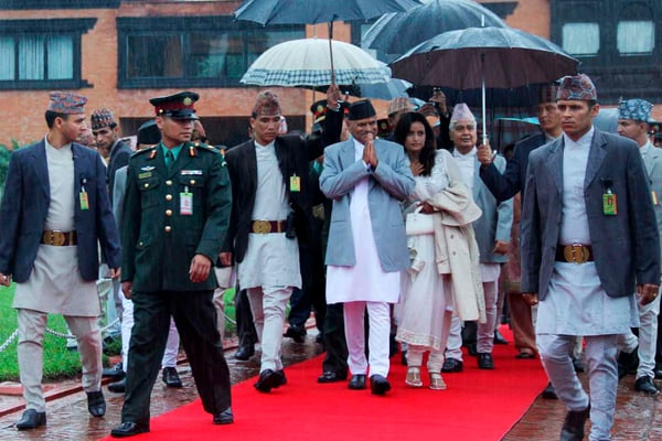 GET WELL: President Ram Baran Yadav leaves for Japan to seek medical treatment at Tribhuvan International Airport on Monday afternoon.