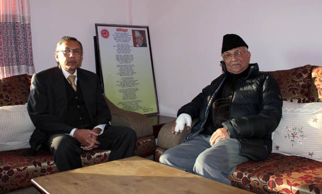 With worsening relations between the UML and Madhesi Forum hindering progress on the constitution, Indian Ambassador Ranjit Rae met UML Chairman KP Oli at his residence on Thursday.