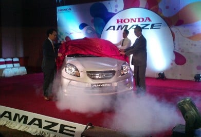 MORE THAN A CAR: The Honda Amaze was launched in Nepal on Monday by Syakar Trading Company, authorised distributors for the company.