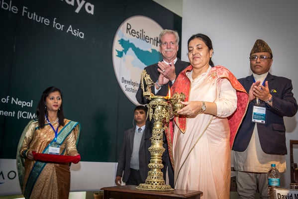 President Bidya Devi Bhandari inaugurates the 'International Conference on Resilience' hosted by Ministry of Population and Environment and ICIMOD in Kathmandu on Sunday.