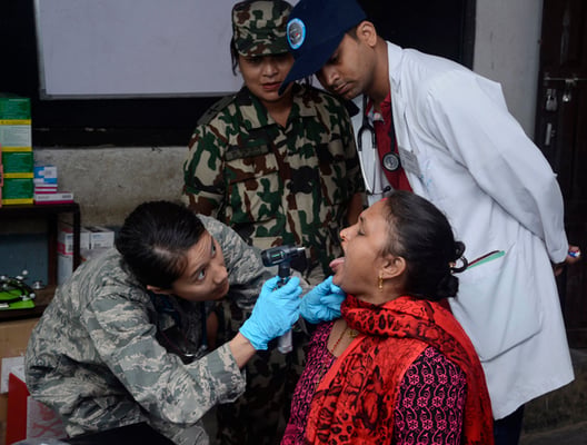 Nepal army and US army conduct a health camp in Gorkha, which was the epicenter for 2015 earthquake.
