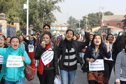 Participants attend the the 2000 Rising for Citizenship campaign organised by the Youth Network of Civil Society Organizations in Tundikhel on Saturday.