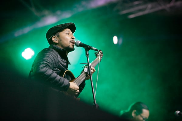Singer Bipul Chettri performs during the Nepal Music Festival at Bhrikutimandap on Saturday.