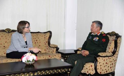 Dr. Sarah Sewall, Under Secretary of State of Civilian Security, Democracy and Human Rights Call in a meeting with COAS Gen Rana on Monday.