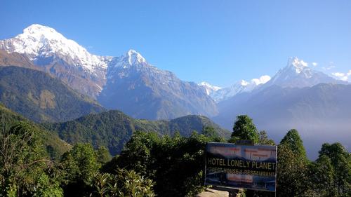 View of Annapurnas and Machapuchre from Ghandruk on a clear post-monsoon morning on Monday.