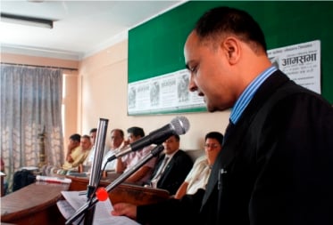 GET TOGETHER: Members of civil society hold a press conference in Bar Association on Monday, announcing a mass gathering in Baneshwor chok on Wednesday.