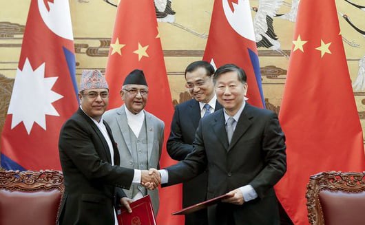 Nepal and China have signed 10 agreements on trade, transit and connectivity in Beijing on Monday. Prime Minister KP Oli is on a week-long visit to China.