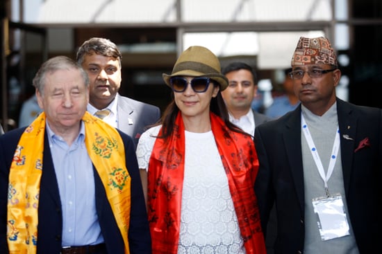 Hollywood actress Michelle Yeoh arrives in Kathmandu on Thursday to participate in the International Automobile Federation (FIA) Asia Pacific Sports Regional Congress.